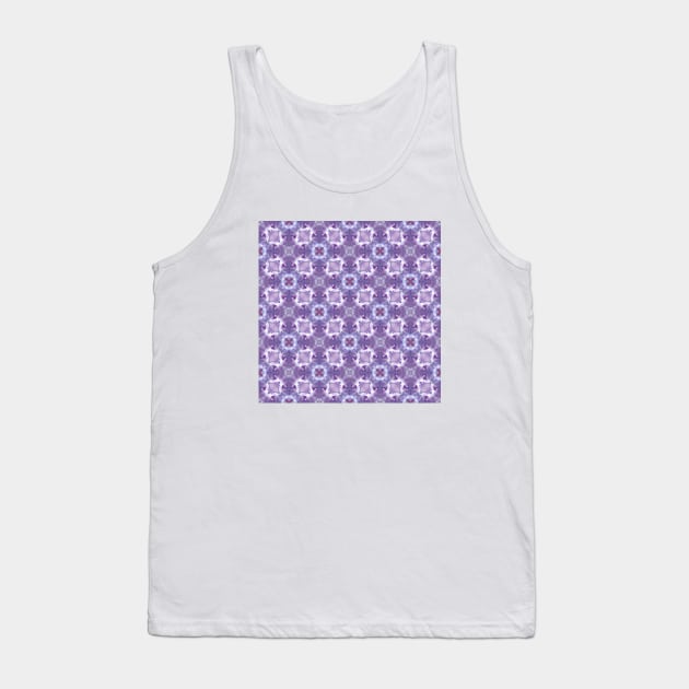 Purple Geometric Floral Pattern Tank Top by FloralPatterns